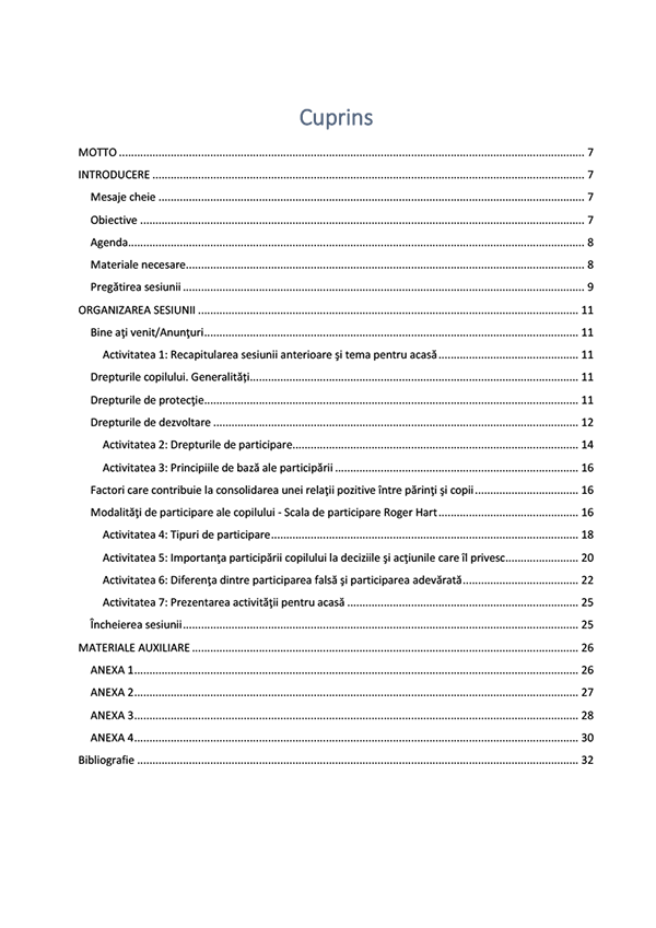Tematică Educație Parentală
