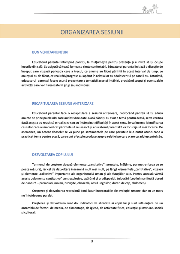 Tematică Educație Parentală
