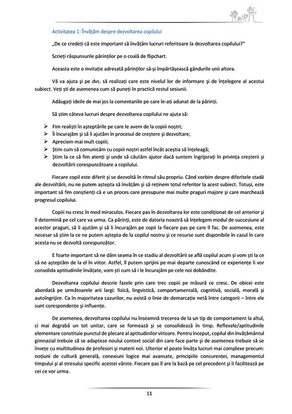 Tematică Educație Parentală