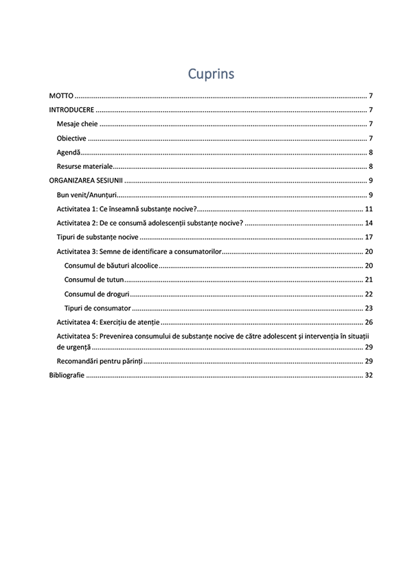 Tematică Educație Parentală