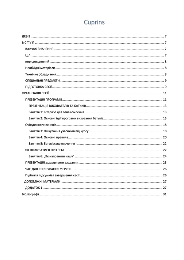 Tematică Educație Parentală